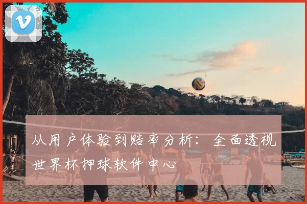 从用户体验到赔率分析：全面透视世界杯押球软件中心